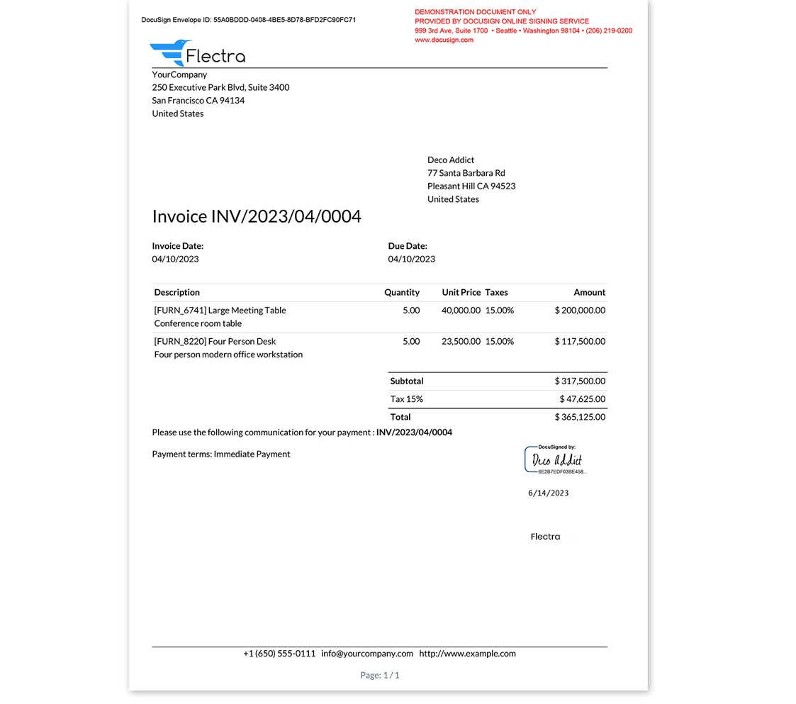 InstaRP DocuSIgn Vendor Portal